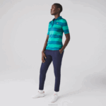Lacoste suéter de golfe de jérsei listrado esportivo mulheres verde kxd 88BL2489 - Image 2