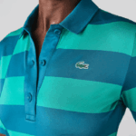 Lacoste suéter de golfe de jérsei listrado esportivo mulheres verde kxd 88BL2489 - Image 6