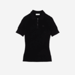 Lacoste suéter de malha com zíper mulheres preto 031 88BL2638 - Image 5