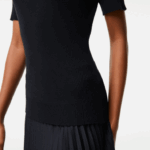 Lacoste suéter de malha com zíper mulheres preto 031 88BL2638 - Image 7