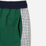 Lacoste sunga de poliéster reciclado colorblock homens azul marinho verde branco ast 88BL520 - Image 6