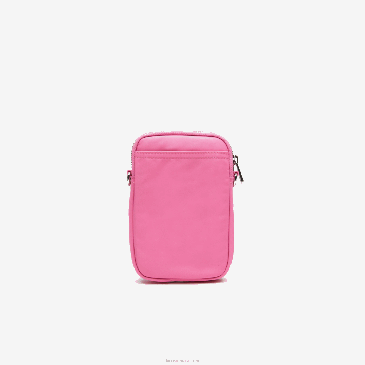 Lacoste suporte de smartphone de marca de contraste mulheres rosa selvagem corrida m00 88BL1977 - Image 2