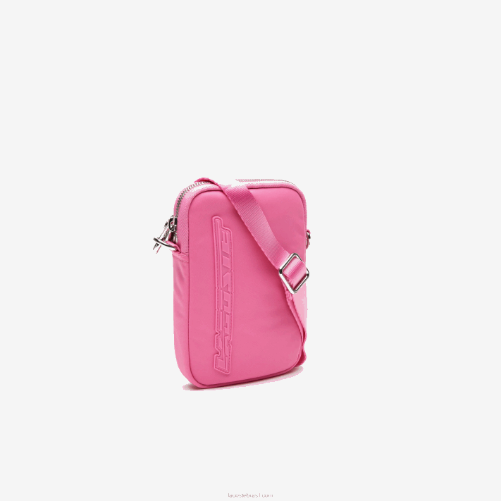 Lacoste suporte de smartphone de marca de contraste mulheres rosa selvagem corrida m00 88BL1977 - Image 3