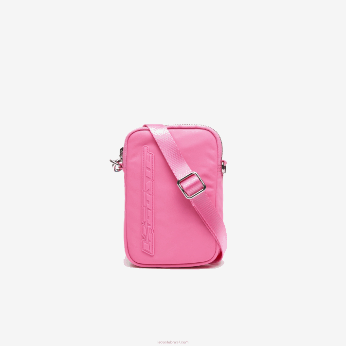 Lacoste suporte de smartphone de marca de contraste mulheres rosa selvagem corrida m00 88BL1977 - Image 1
