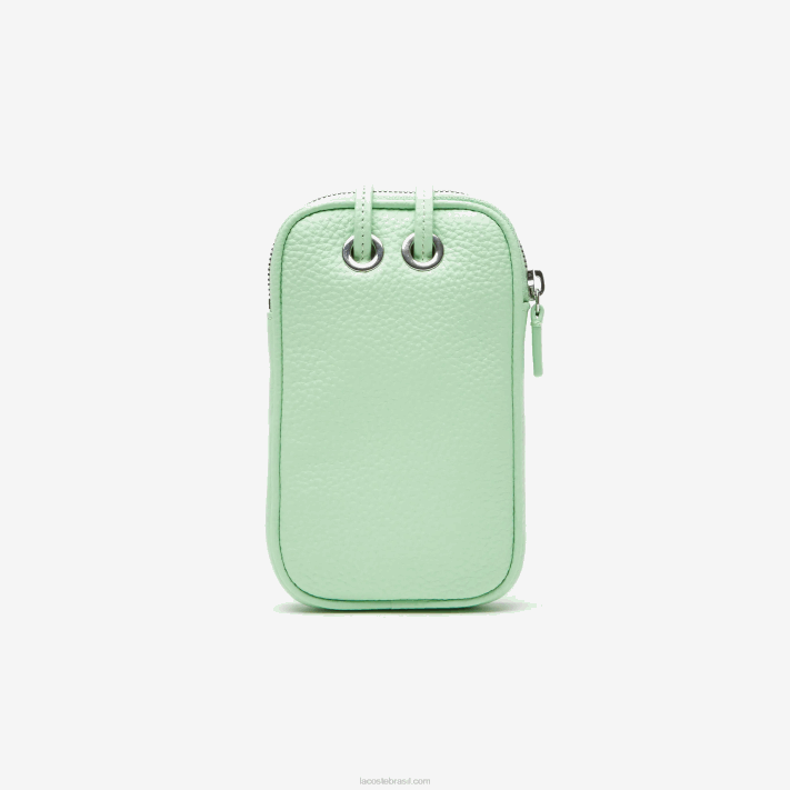 Lacoste suporte de telefone de crocodilo de contraste mulheres cinzas k93 88BL2894 - Image 2