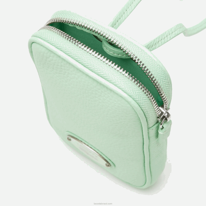 Lacoste suporte de telefone de crocodilo de contraste mulheres cinzas k93 88BL2894 - Image 3