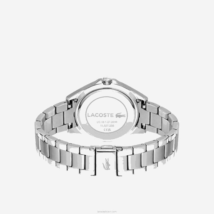 Lacoste swing relógio de aço inoxidável de 3 mãos mulheres cinza 000 88BL2918 - Image 3