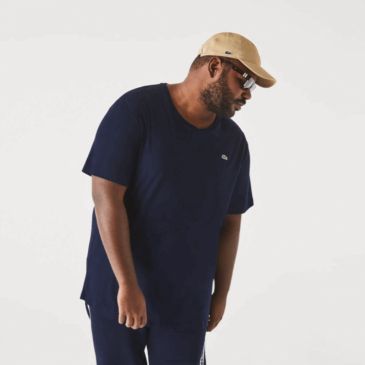 Lacoste t-shirt de jérsei de algodão xl gola redonda homens azul marinho 166 88BL769 - Image 2