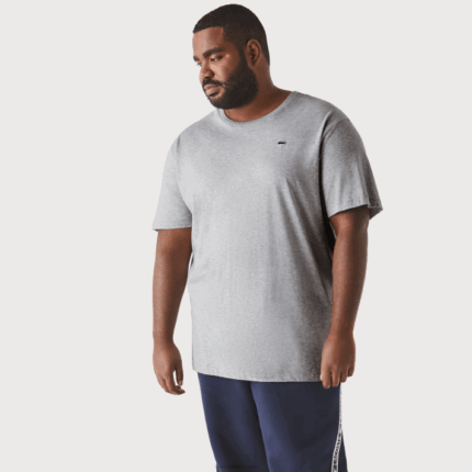 Lacoste t-shirt de jérsei de algodão xl gola redonda homens chine cinza cca 88BL757