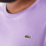 Lacoste t-shirt de jérsei de algodão xl gola redonda homens gfu roxo 88BL829 - Image 4