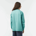 Lacoste t-shirt de manga comprida em jérsei de algodão solto homens verde 3a4 88BL177 - Image 3