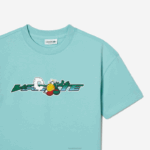 Lacoste t-shirt de marca em jersey de algodão orgânico crianças verde claro branco y7i 88BL3039 - Image 5