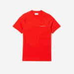 Lacoste t-shirt em piquê de algodão orgânico slim fit homens vermelho s5h 88BL121 - Image 4