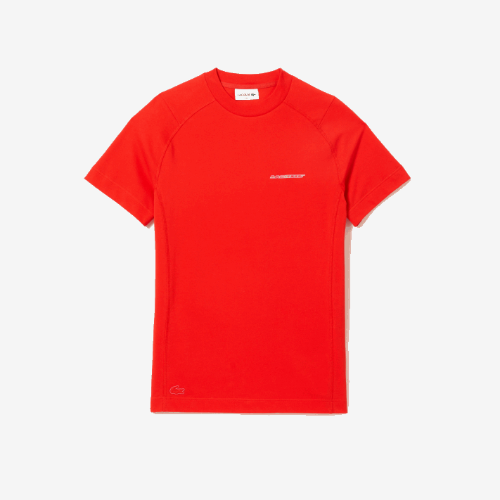 Lacoste t-shirt em piquê de algodão orgânico slim fit homens vermelho s5h 88BL121 - Image 4
