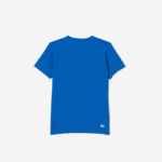 Lacoste t-shirt oversized croc camisa técnica de tênis esportivo crianças azul branco lux 88BL3157 - Image 2