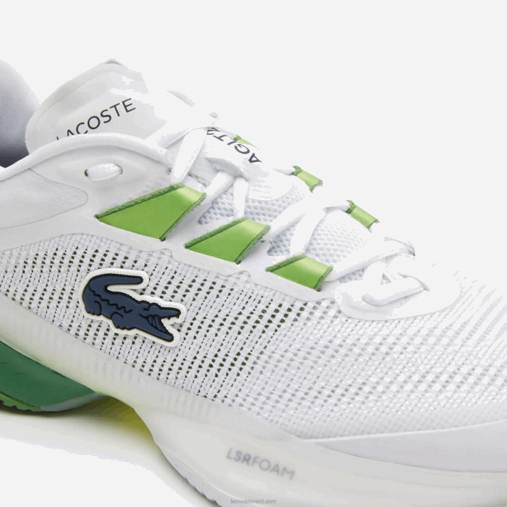 Lacoste Tênis Ag-LT23 Ultra Têxtil mulheres branco/verde 082 88BL2689 - Image 6