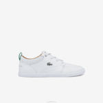 Lacoste tênis bayliss de couro com gola perfurada homens branco 21g 88BL1759