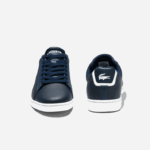 Lacoste tênis carnaby evo de couro com forro em mesh mulheres azul marinho 003 88BL2718 - Image 4