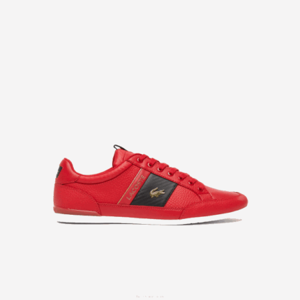 Lacoste tênis chaymon couro e fibra de carbono homens vermelho preto ds9 88BL1772