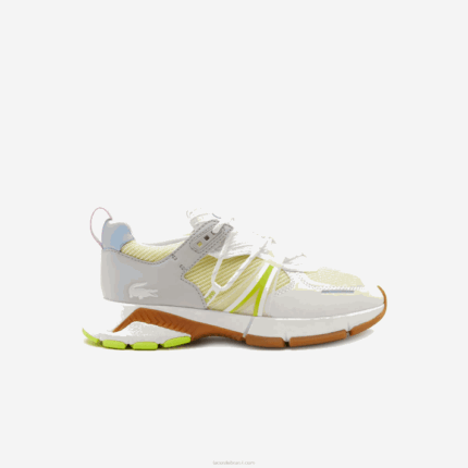 Lacoste tênis color block l003 textil mulheres branco/azul 080 88BL2753