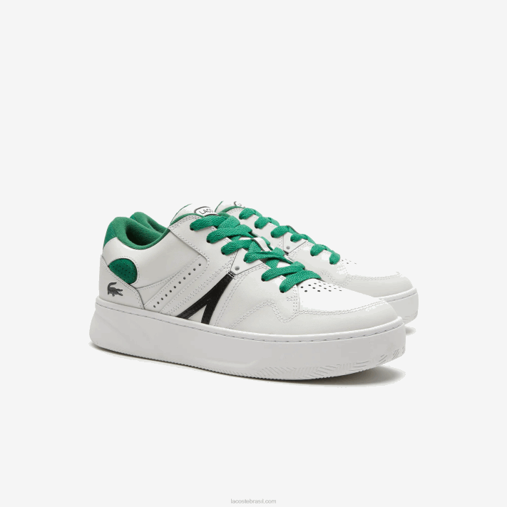 Lacoste tênis color pop l005 de couro homens branco/verde 082 88BL1818 - Image 2