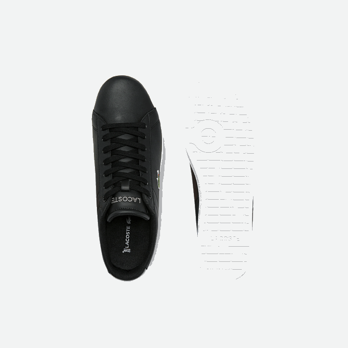 Lacoste tênis de couro carnaby bl homens preto e branco 312 88BL1816 - Image 4
