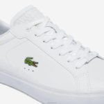 Lacoste tênis de couro polido powercourt homens branco 21g 88BL1845 - Image 5