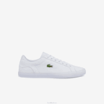 Lacoste tênis de lona lerond homens branco 001 88BL1907