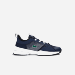 Lacoste tênis de tecido ag-lt21 homens marinho e branco 092 88BL1904