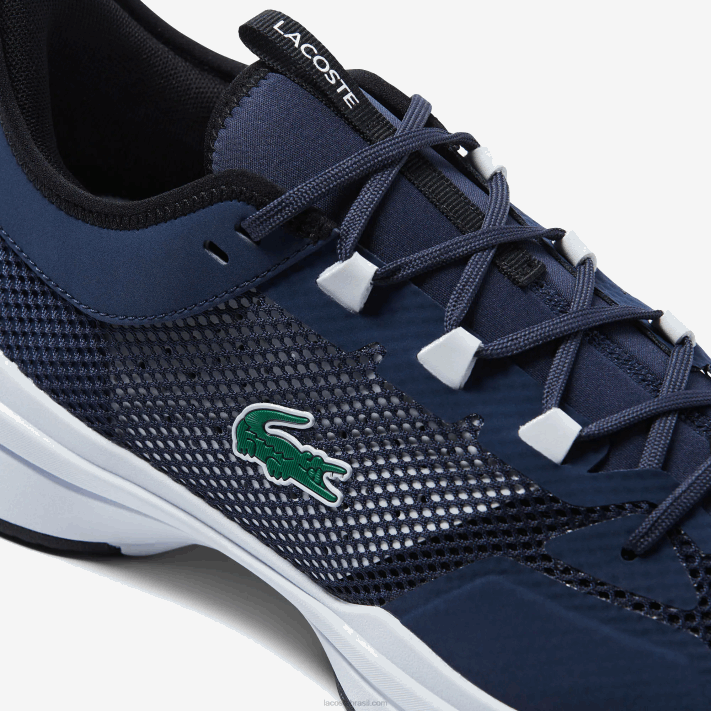 Lacoste tênis de tecido ag-lt21 homens marinho e branco 092 88BL1904 - Image 6