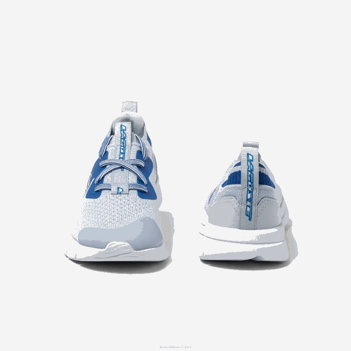 Lacoste tênis de tecido de malha run spin crianças azul claro 52c 88BL3069 - Image 5