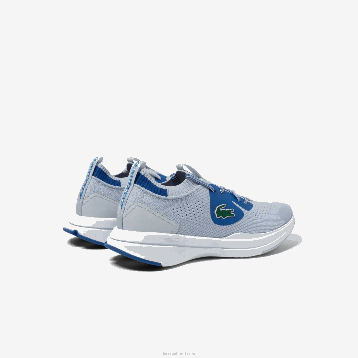 Lacoste tênis de tecido de malha run spin juniores azul claro 52c 88BL3312 - Image 3