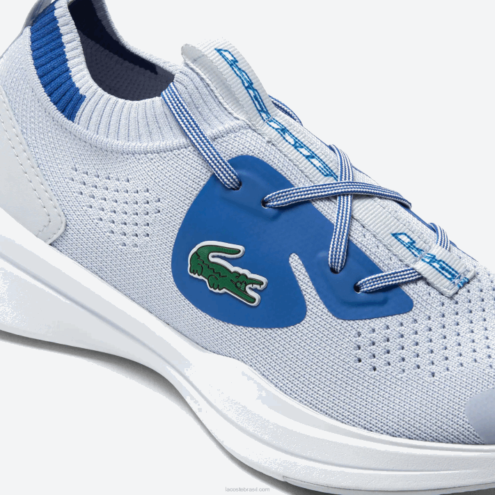 Lacoste tênis de tecido de malha run spin juniores azul claro 52c 88BL3312 - Image 6