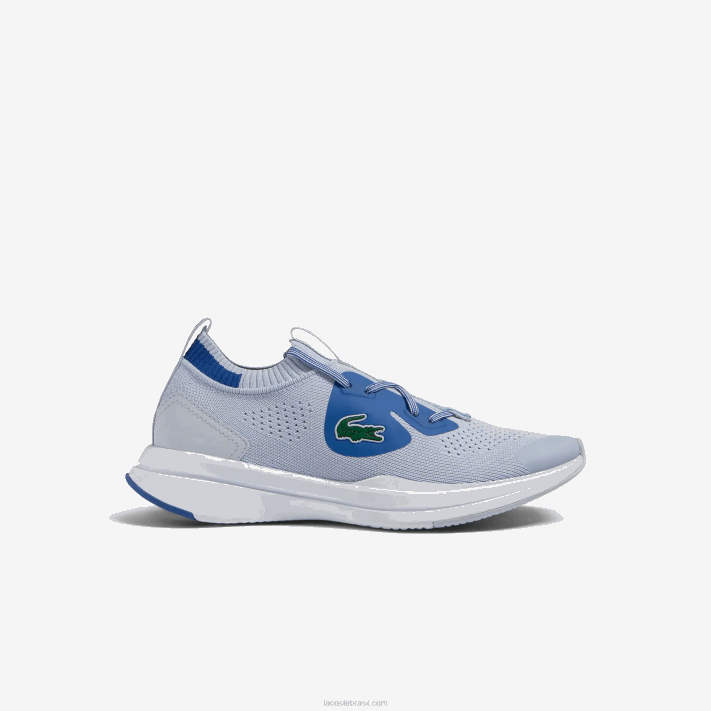 Lacoste tênis de tecido de malha run spin juniores azul claro 52c 88BL3312 - Image 1