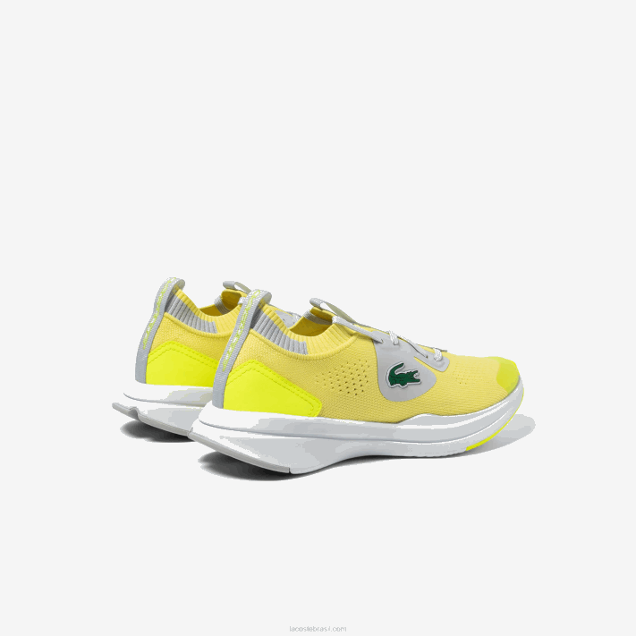 Lacoste tênis de tecido de malha run spin juniores ylw/lt gry 382 88BL3313 - Image 2