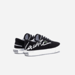 Lacoste tênis de tecido de renda jump serve crianças preto e branco 312 88BL3305 - Image 3