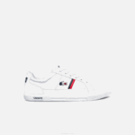 Lacoste tênis europa tricolor couro e sintético homens branco/marinho e vermelho 407 88BL1876