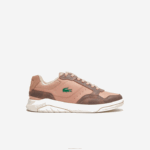 Lacoste Tênis game advance luxo em couro homens marrom branco 2c3 88BL1902