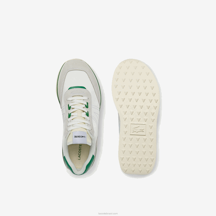 Lacoste tênis l-spin com detalhes em dourado mulheres branco/verde 082 88BL2743 - Image 4