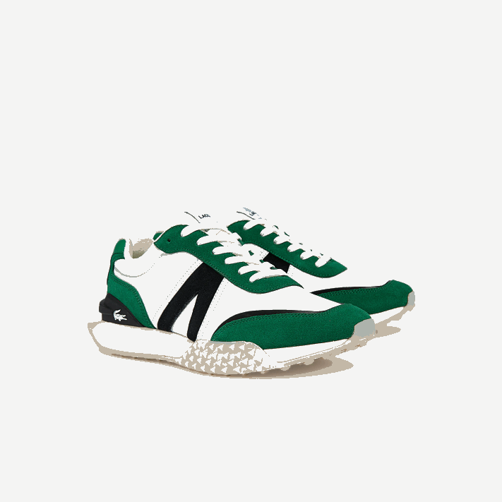 Lacoste tênis l-spin deluxe com detalhes em tecido homens branco/verde 082 88BL1870 - Image 2