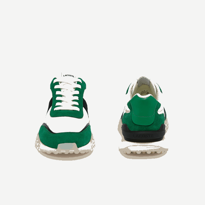 Lacoste tênis l-spin deluxe com detalhes em tecido homens branco/verde 082 88BL1870 - Image 5