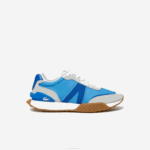 Lacoste tênis l-spin deluxe em couro contrastante homens azul marinho bn1 88BL1790
