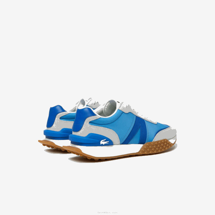 Lacoste tênis l-spin deluxe em couro contrastante homens azul marinho bn1 88BL1790 - Image 3