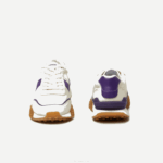 Lacoste tênis l-spin deluxe em couro contrastante homens off white & roxo aja 88BL1789 - Image 5