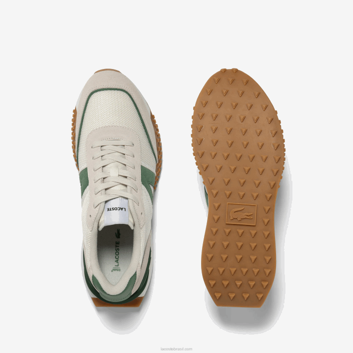 Lacoste tênis l-spin luxo em couro homens branco/verde 082 88BL1738 - Image 4