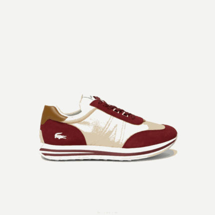 Lacoste tênis l-spin têxtil homens bg7 vermelho 88BL1844