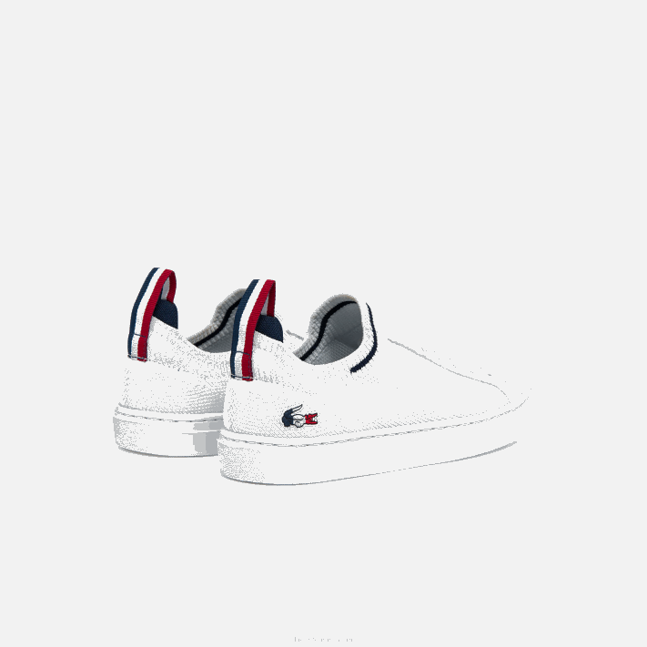 Lacoste tênis la piquee textil tricolor juniores branco/marinho e vermelho 407 88BL3317 - Image 3