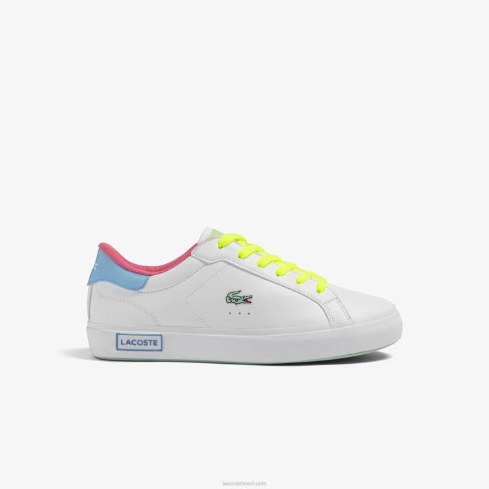 lacoste_tenis_powercourt_sintetico_color_pop_juniores_branco_verde_082_88bl3070.jpg Lacoste tênis powercourt sintético color-pop juniores branco/verde 082 88BL3070 - Image 1