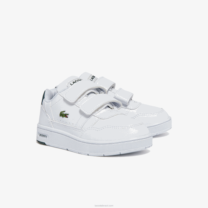 Lacoste tênis sintético com clipe em t bebês branco e verde escuro 1r5 88BL2942 - Image 2