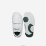 Lacoste tênis sintético com clipe em t bebês branco e verde escuro 1r5 88BL2942 - Image 4